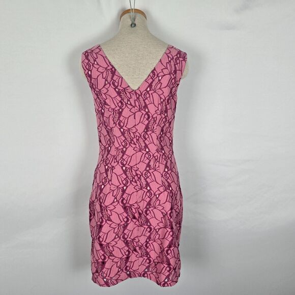 PIT Amsterdam Dress Women's 4 Pink Embroidered Sleeveless Mini Back Zipper NWT - Picture 5 of 14